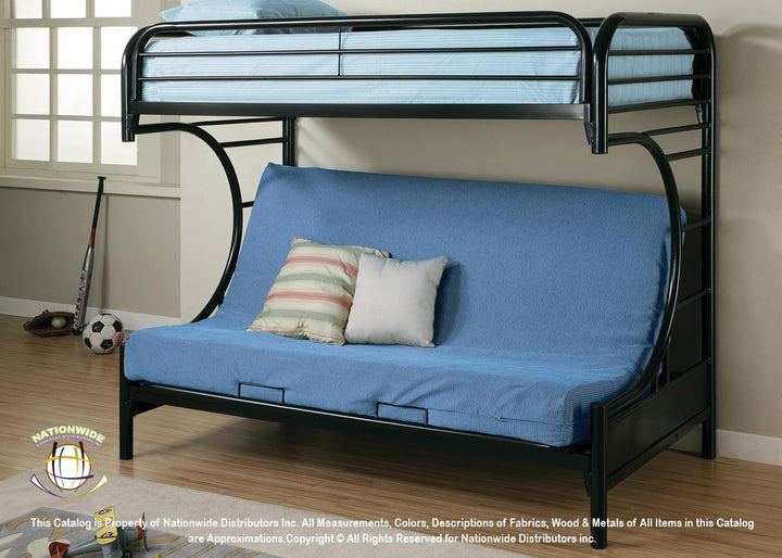 Nationwide Furniture Twin/Futon Metal Bunk Bed