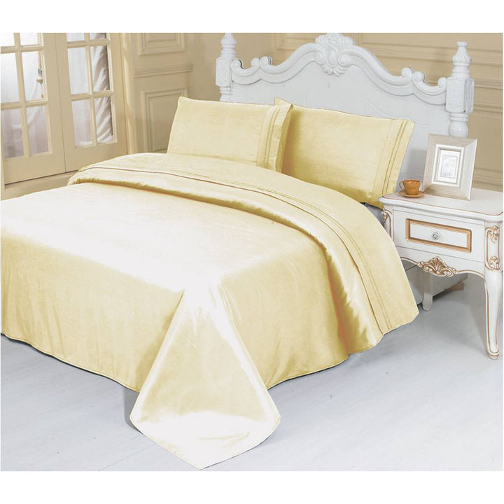 (All Sizes) 2100 Series Azizeh's Linen With Pillow Case, Flat Sheet, and Fitted Sheet