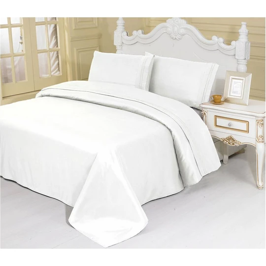 (All Sizes) 2100 Series Azizeh's Linen With Pillow Case, Flat Sheet, and Fitted Sheet